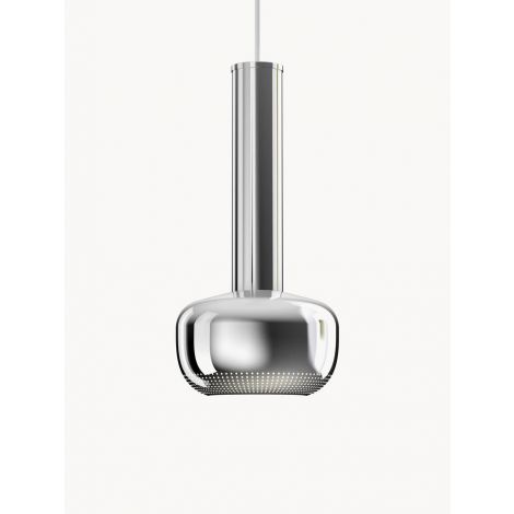 Hängeleuchte Mini aus Aluminium in Messing/Silber