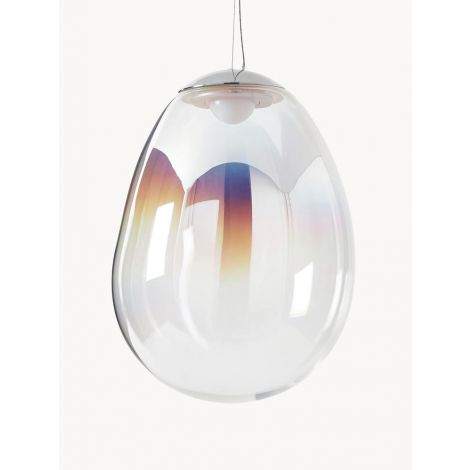 LED Pendelleuchte aus Glas Warmweiß