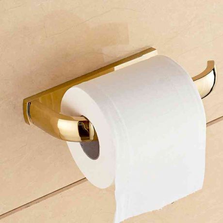 WC Papierrollenhalter Wandmontage in Gold