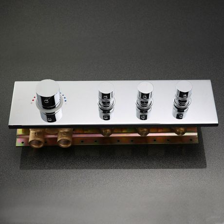 Thermostat Unterputz für 3 Verbraucher Chrom inkl. Grundkörper
