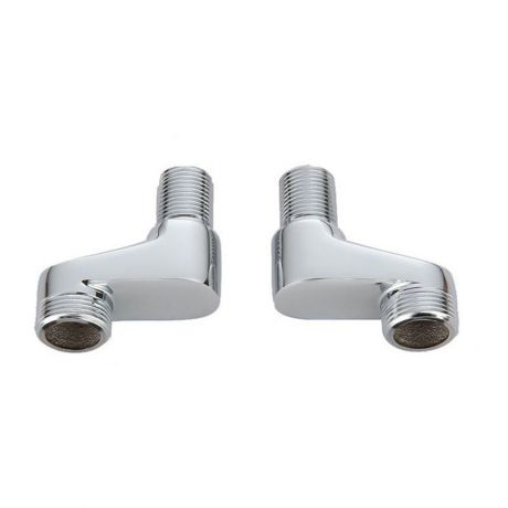 Wannenarmatur-Adapter S-Anschluss 2er-Set in Chrom