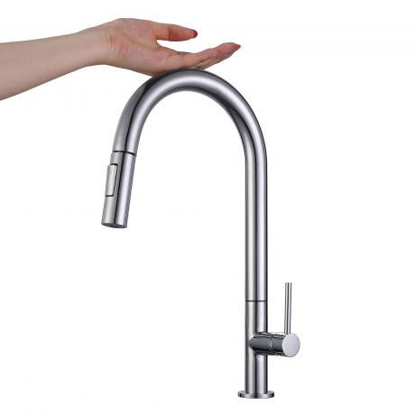 Küchenarmatur Touch-Funktion Einhebel mit 2 Strahlarten aus Messing