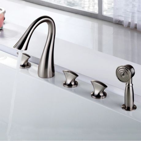 Wannenrandarmatur 5 Löcher mit Handbrause