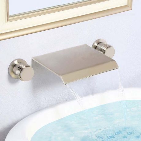 Wasserfall Waschtischarmatur 2 Griffe 3 Löcher