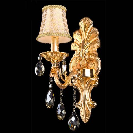 Prachtvolle Wandlampe Floral Phönix Design Gold