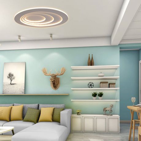 Moderne LED Deckenleuchte Oval für Wohnzimmer