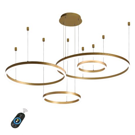 Led Pendelleuchte Stilvoll Ring Design aus Eisen Acryl für Wohnzimmer