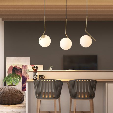Nordische Pendelleuchte Zauberbohnen Design Glasschirm