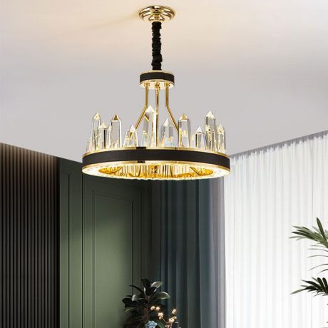 Klare LED Kristall-Kronleuchter Wohnzimmer Schlafzimmer