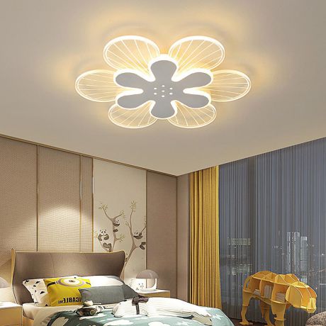 Led Deckenlampe Blume Design aus Acryl in Transparent