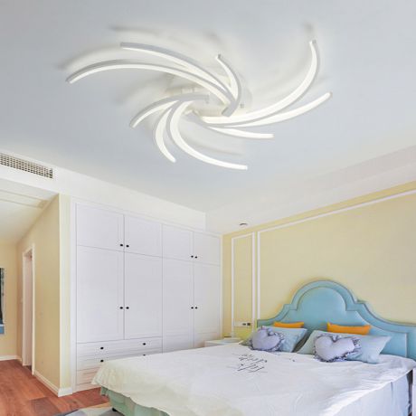 Moderne Deckenlampe Led aus Acryl in Weiß für Wohnzimmer