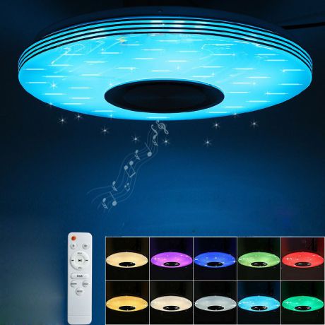 RGB LED Deckenleuchte App Fernbedienung Bluetooth Lautsprecher Timer