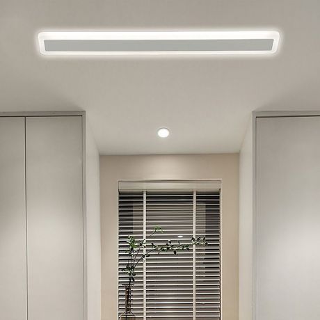 Led Deckenlampe aus Acryl Eisen in Weiß/Schwarz L40/60/80cm