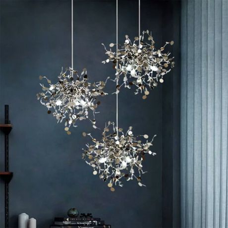 Kronleuchter Edelstahl Handgefertigt Modern Wohnzimmer Schlafzimmer