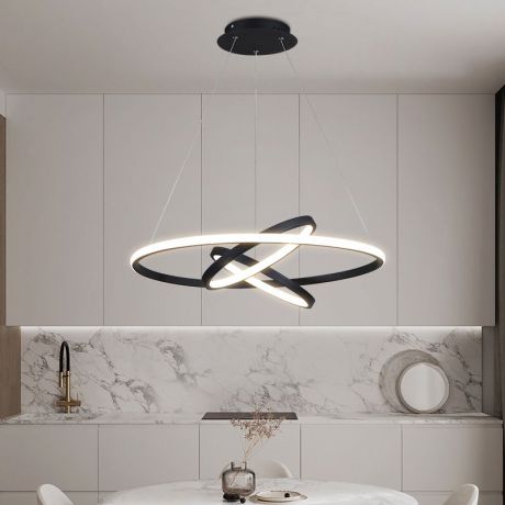 Moderne LED Ring Pendelleuchte Warm Kreativ