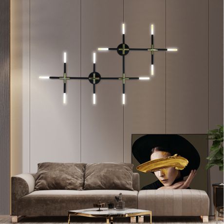 Led Wandleuchte Design in Schwarz 8/12 flammig