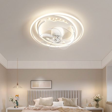 Led Deckenventilator Rundes Design Dimmbar mit Fernbedienung