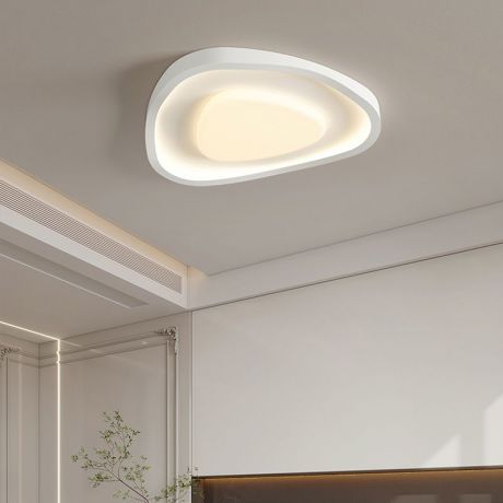 LED Moderne Deckenleuchte Weiß Acryl Flach