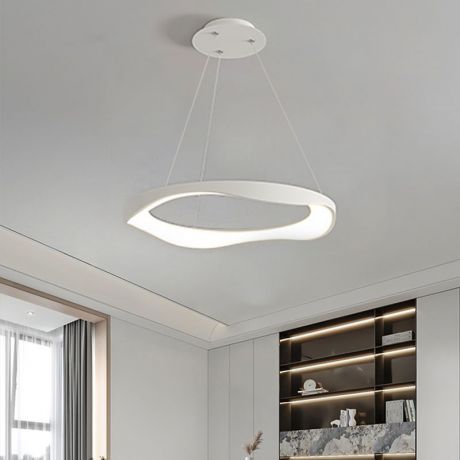 LED Eisen Pendelleuchte Modern Rund Wellenform Elegant