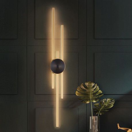 Kupfer Wandleuchte Modern LED Parallel Lang Gestaltet