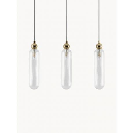 Pendelleuchte 3 flammig aus Glas Metall